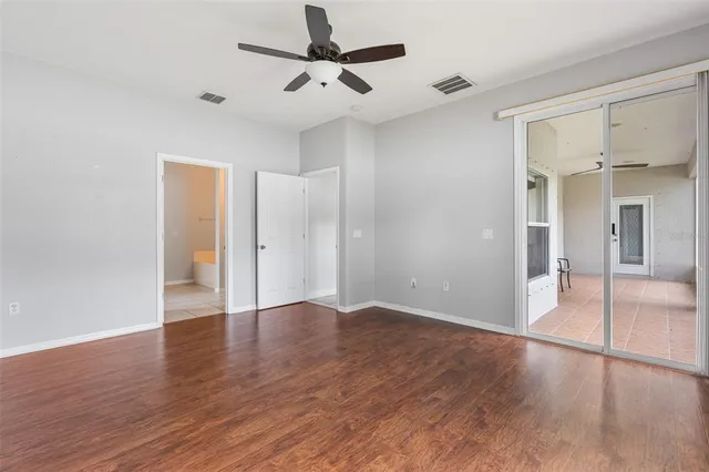 an empty room with a window