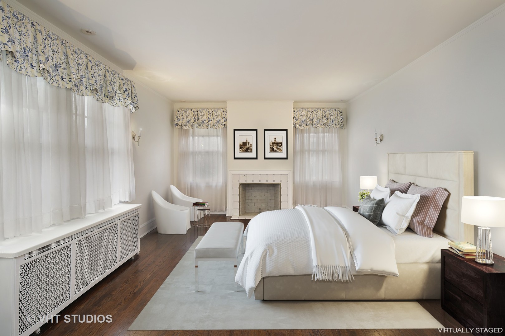 212 Raleigh Road Kenilworth, IL 60043 - Photo 15 of 26 a large white bed in a white room