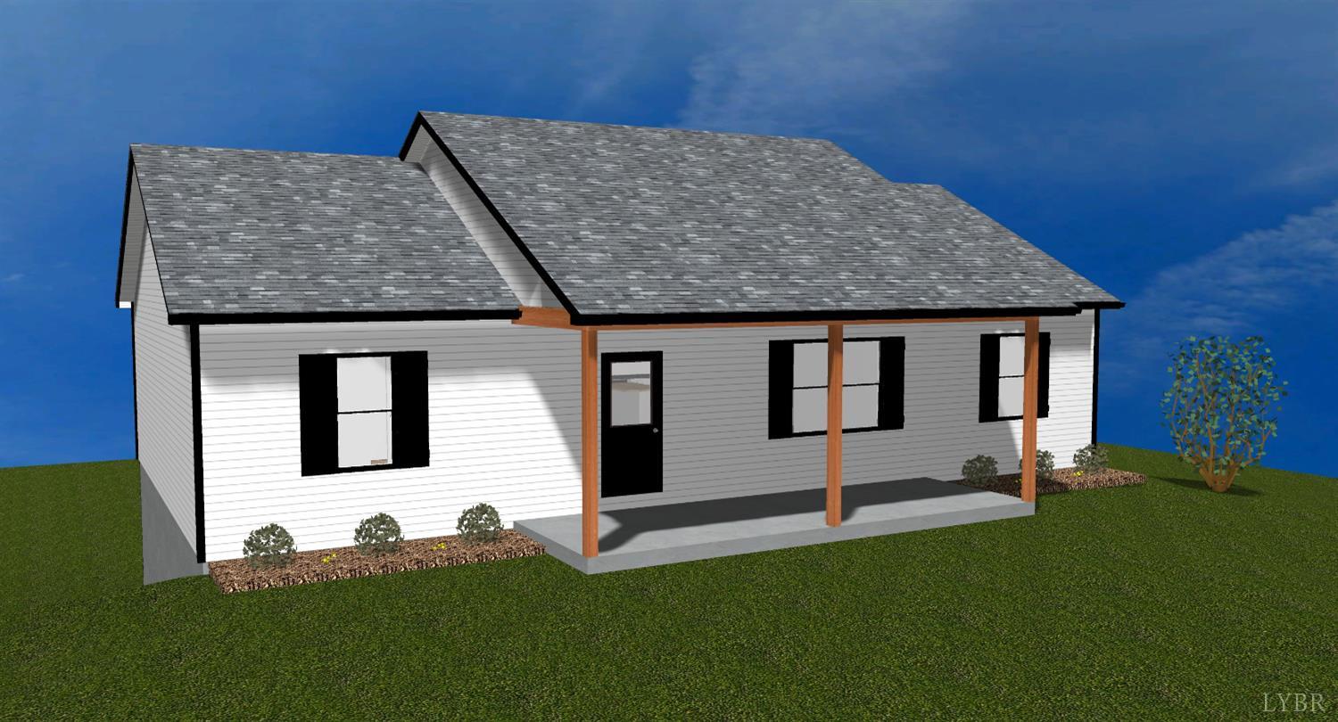 a house view with a garden space