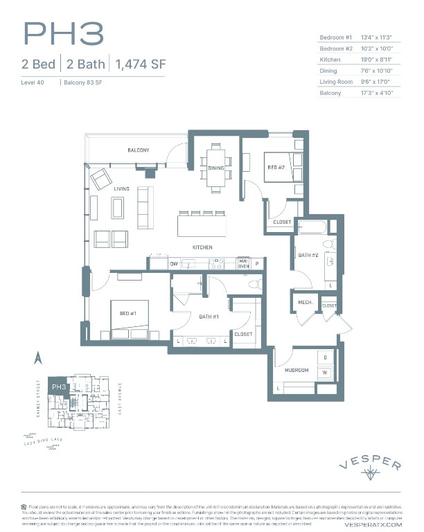 84 East Avenue, Unit 4001 Austin, TX 78701 - Photo 39 of 40 View of room layout