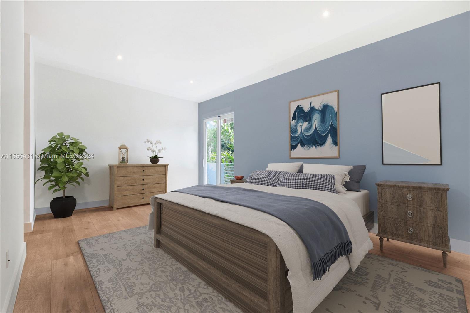 2872 Southwest 33rd Court Miami, FL 33133 - Photo 1 of 13 a bedroom with a bed and a potted plant