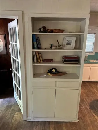 a storage room with washer and dryer