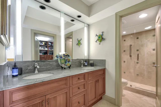 a view of swimming pool with seating area