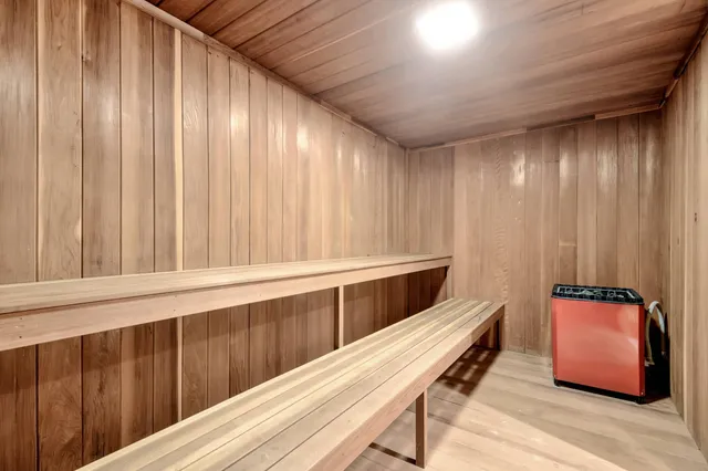 a view of a building with a garden