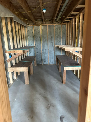 636 Cemetery Road Dingle, ID 83233 - Photo 17 of 22 Unfinished basement area featuring exposed wood framing and concrete walls