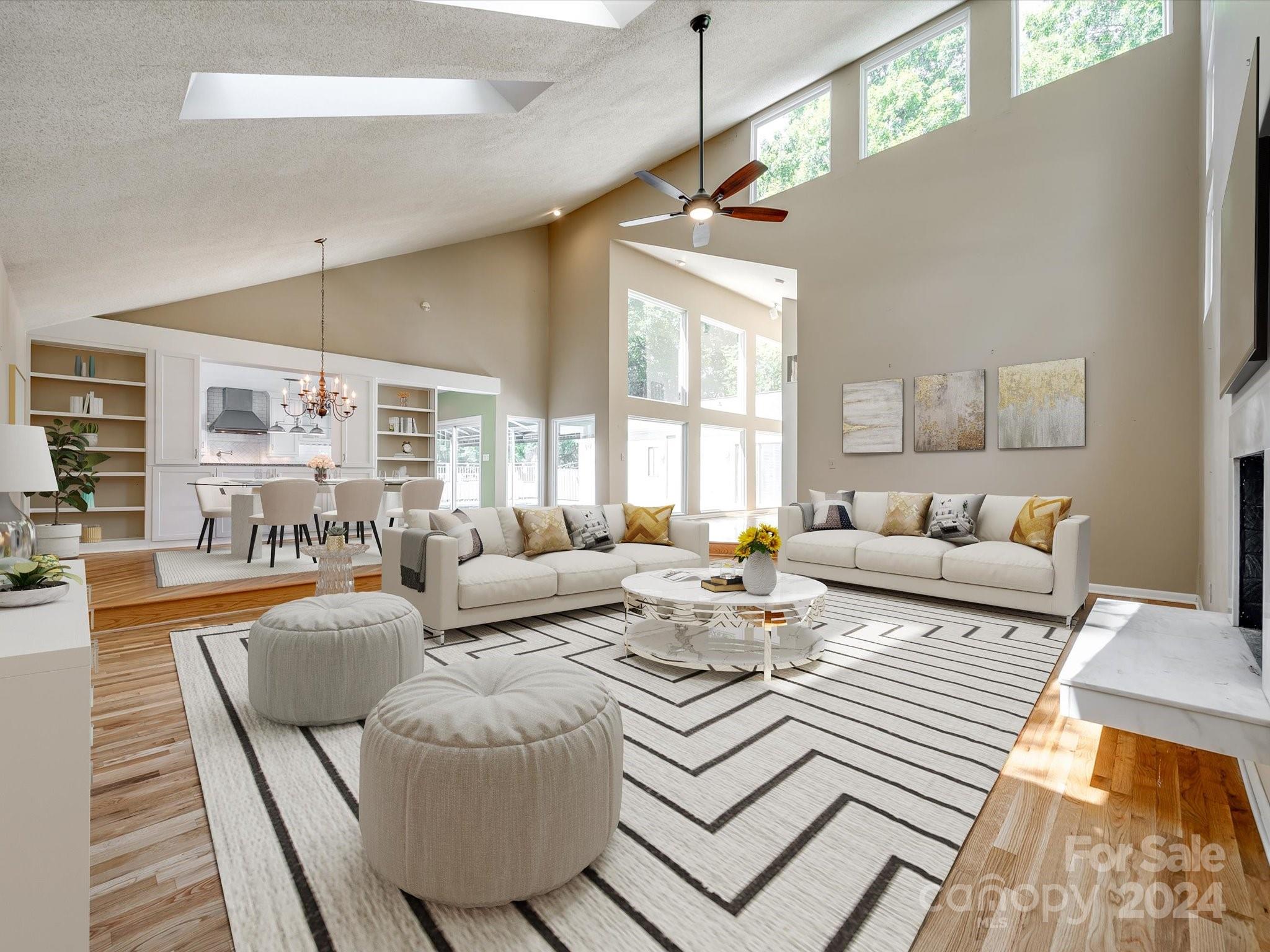 4001 Rounding Run Road Charlotte, NC 28277 - Photo 8 of 42 a living room with furniture wooden floor and a table