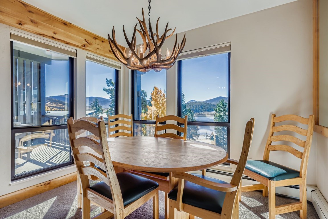 160 La Bonte Street, Unit 306 Dillon, CO 80435 - Photo 19 of 47 a view of a dining room with furniture window and outside view