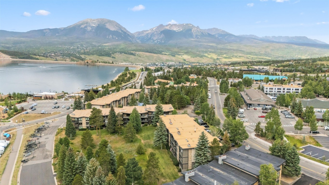 160 La Bonte Street, Unit 306 Dillon, CO 80435 - Photo 41 of 47 an aerial view of residential houses with outdoor space