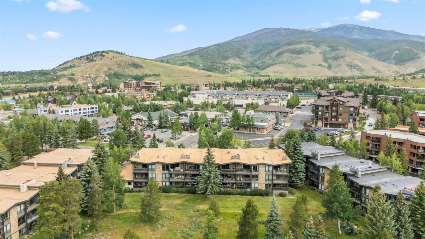 160 La Bonte Street, Unit 306 Dillon, CO 80435 - Photo 42 of 47 a view of a city with mountains in the background