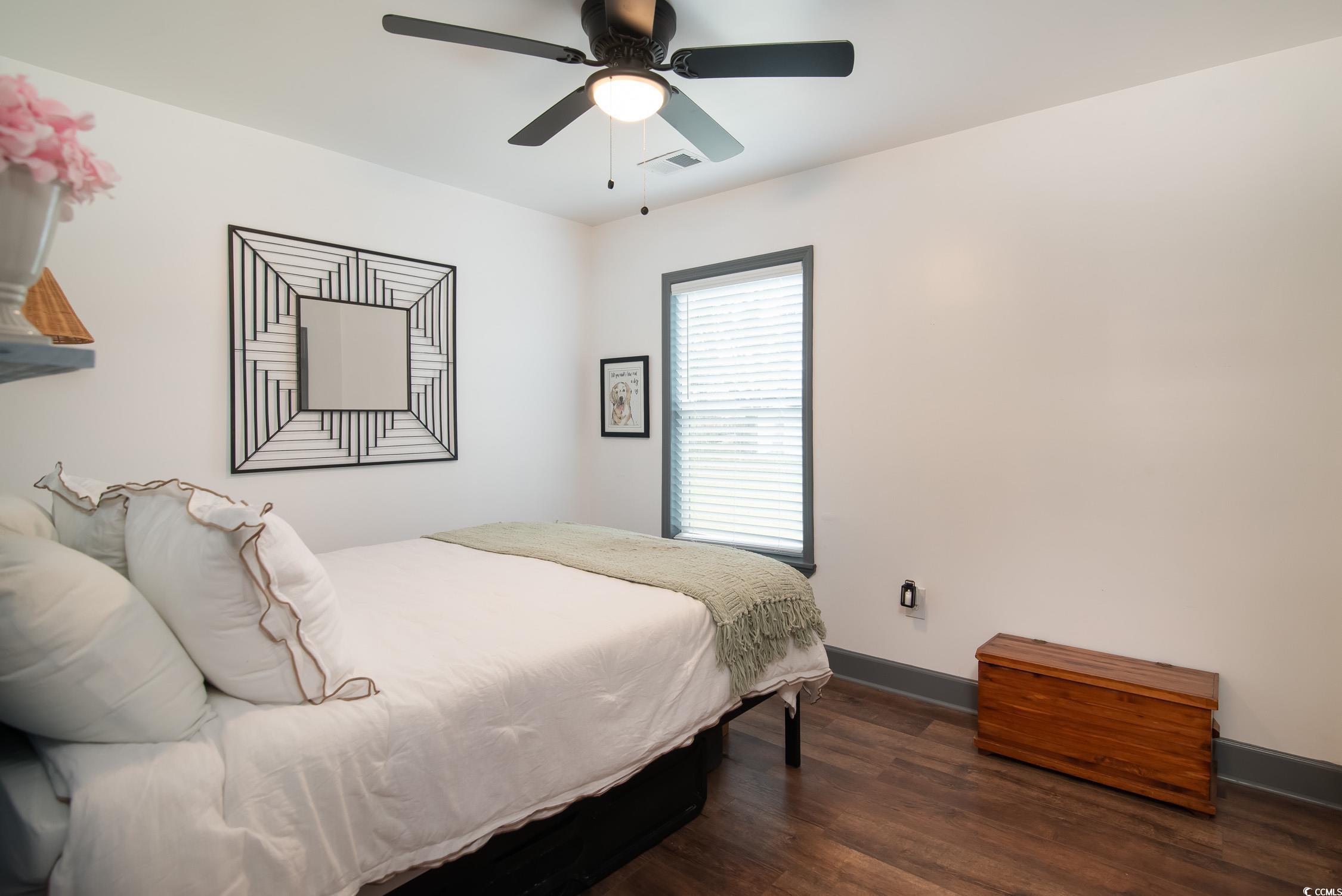 1714 Oak Street Georgetown, SC 29440 - Photo 18 of 40 Bedroom featuring ceiling fan and dark hardwood /