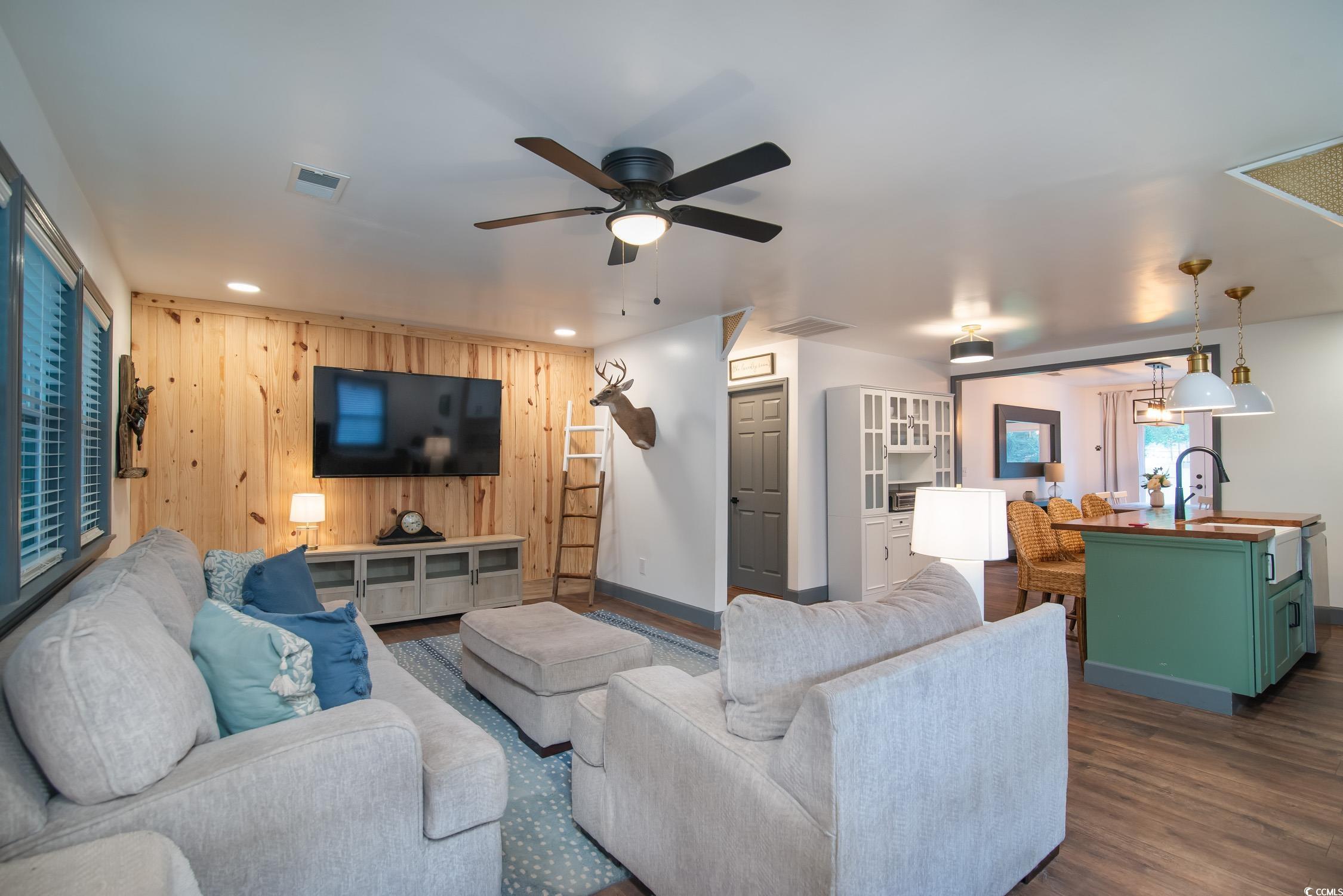 1714 Oak Street Georgetown, SC 29440 - Photo 6 of 40 Living room featuring dark hardwood / wood-style f