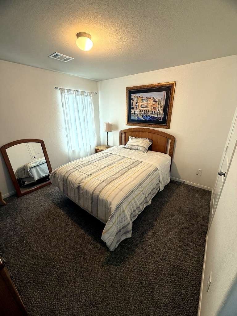 18623 Dingo Stream Lane Katy, TX 77449 - Photo 28 of 29 a bedroom with a bed and a dresser with rug