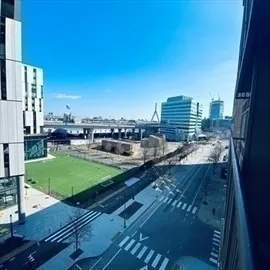 a view of a city from a terrace