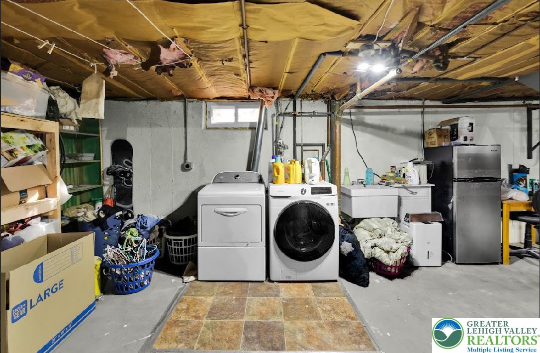 856 Poplar Road Hellertown, PA 18055 - Photo 14 of 19 a storage room with water heater and racks