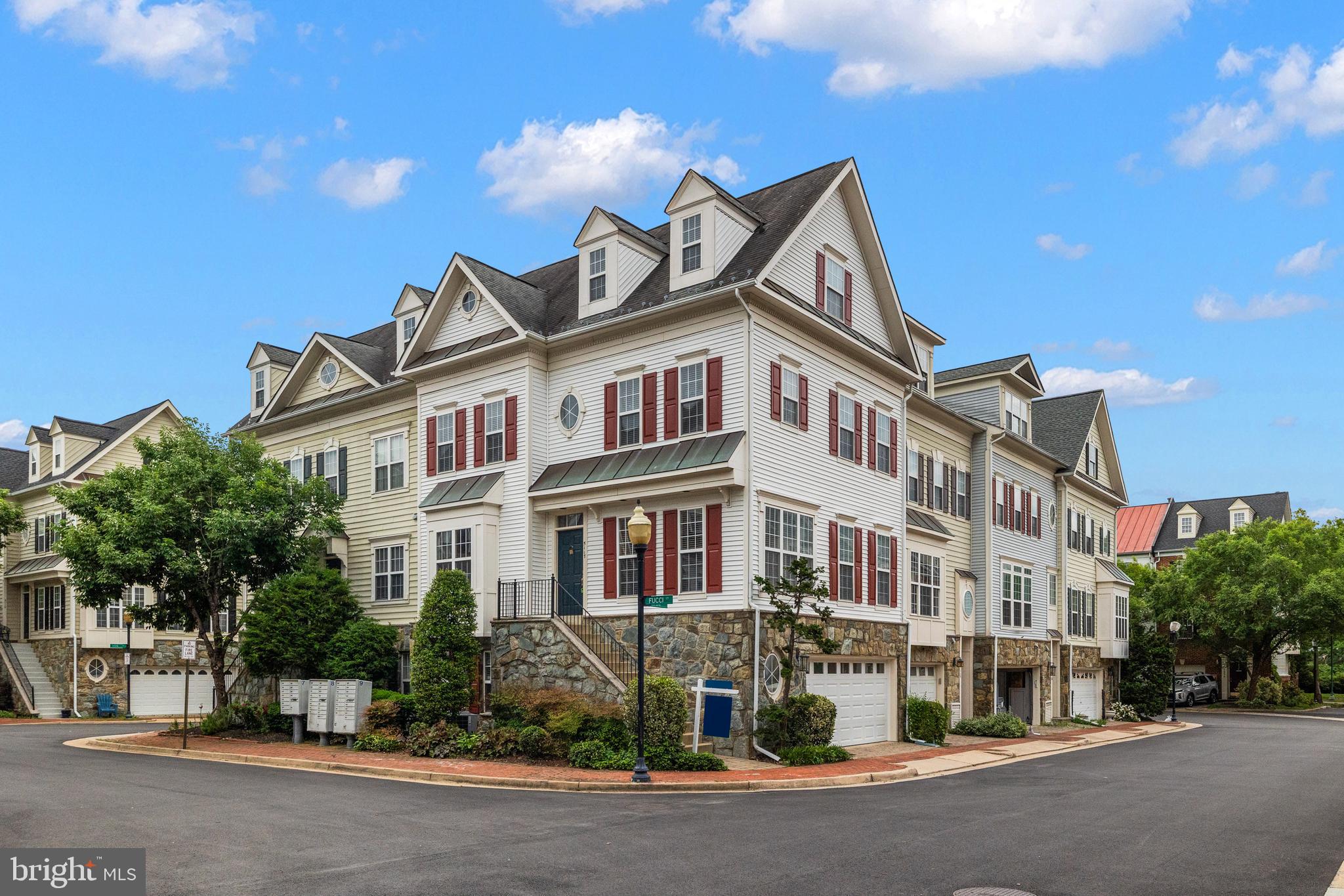 a front view of a building with street view