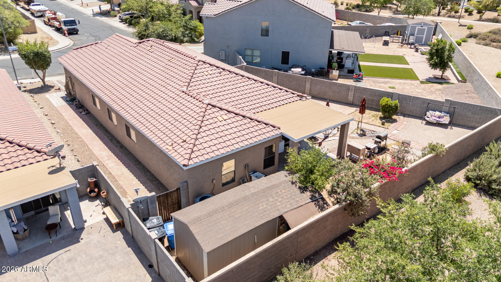 9730 West Payson Road Tolleson, AZ 85353 - Photo 35 of 57 an aerial view of a house with a garden