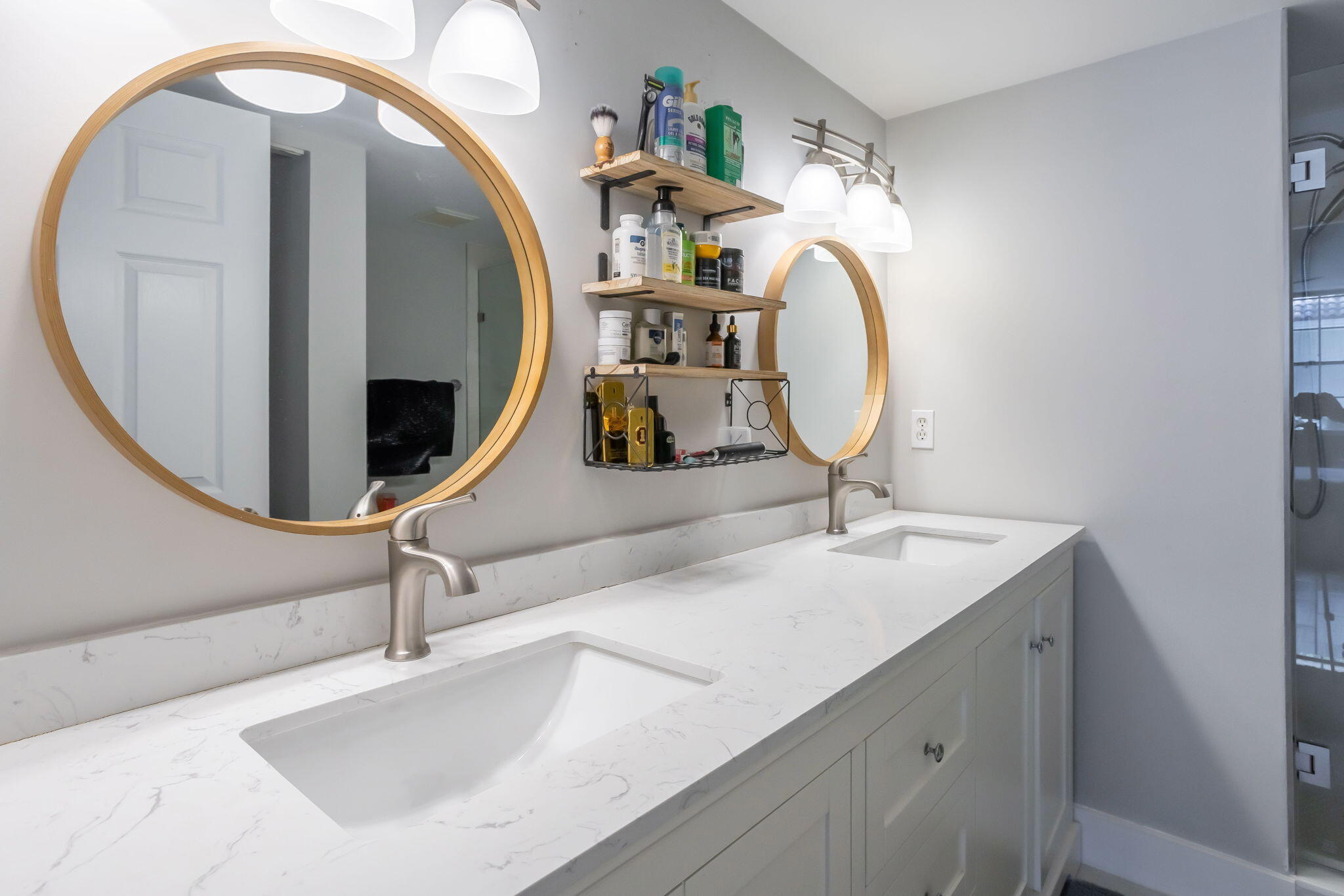 3237 Clint Moore Road, Unit 103 Boca Raton, FL 33496 - Photo 5 of 13 a bathroom with a sink and a mirror