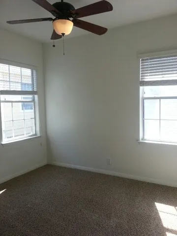 an empty room with a window