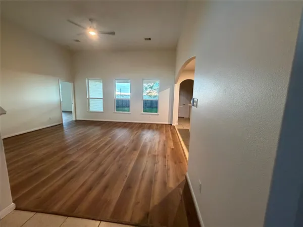 a view of an entryway with a door