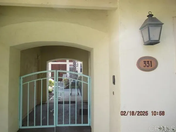 a view of a entryway of the house