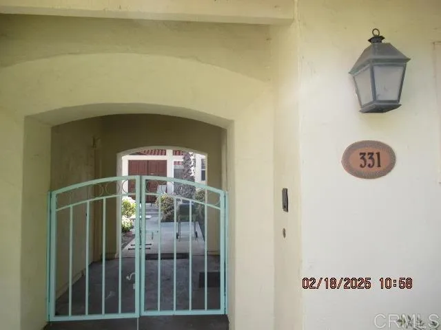 a view of a entryway of the house