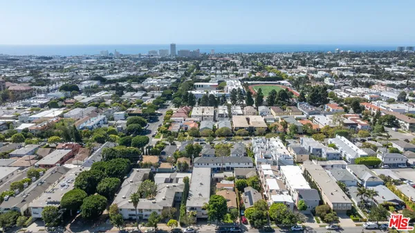 an aerial view of a city