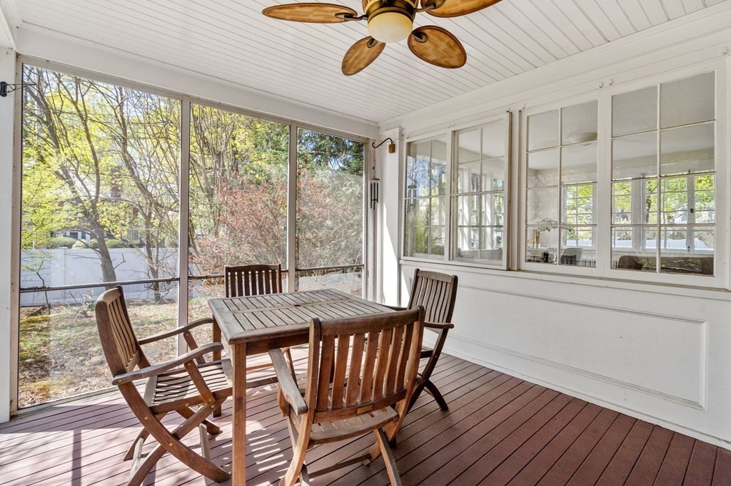 5 Hammond Street Newton, MA 02467 - Photo 19 of 40 a view of a dining room with furniture window and outside view