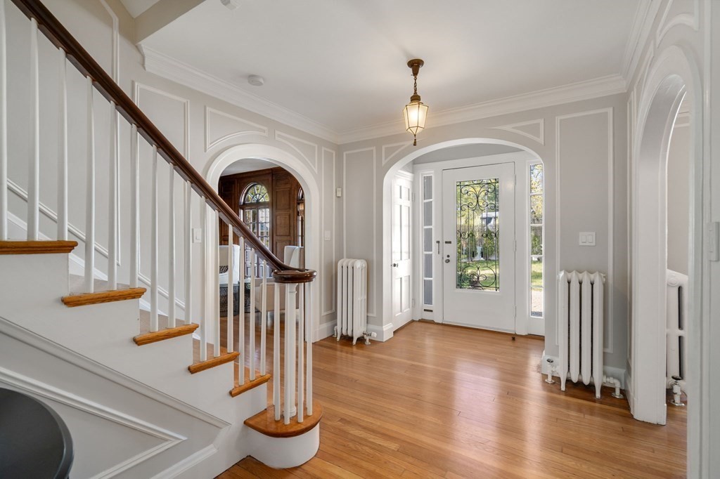 5 Hammond Street Newton, MA 02467 - Photo 6 of 40 a view of entryway and hall with wooden floor