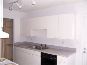 1042 Northeast Cable Palm Bay, FL 32905 - Photo 5 of 6 a kitchen with a sink and cabinets