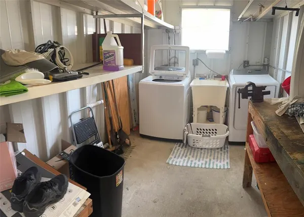 a room with storage and utility