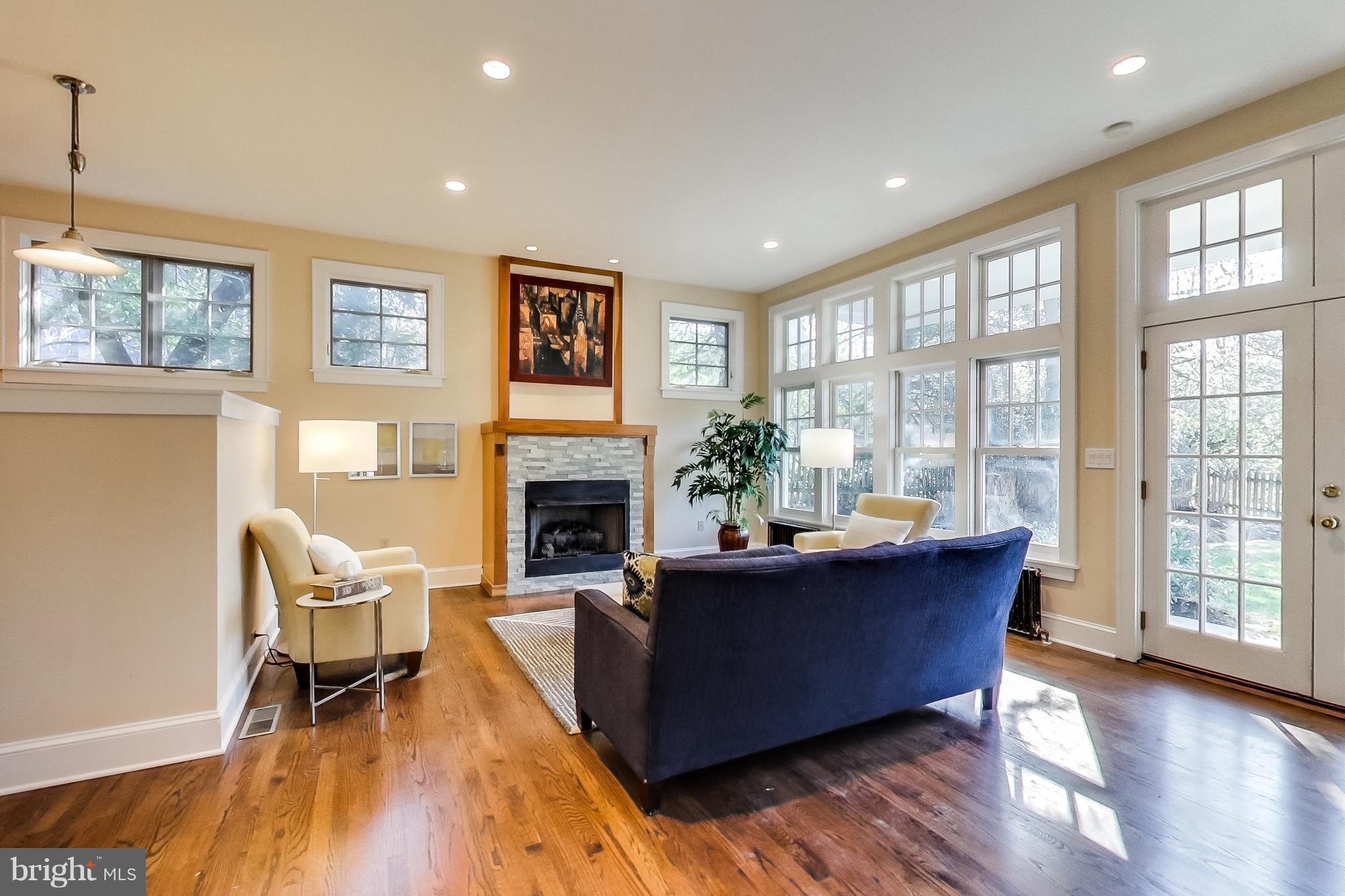 7412 Ridgewood Avenue Chevy Chase, MD 20815 - Photo 8 of 30 Additional Living Room on Main Level w/ Fireplace!