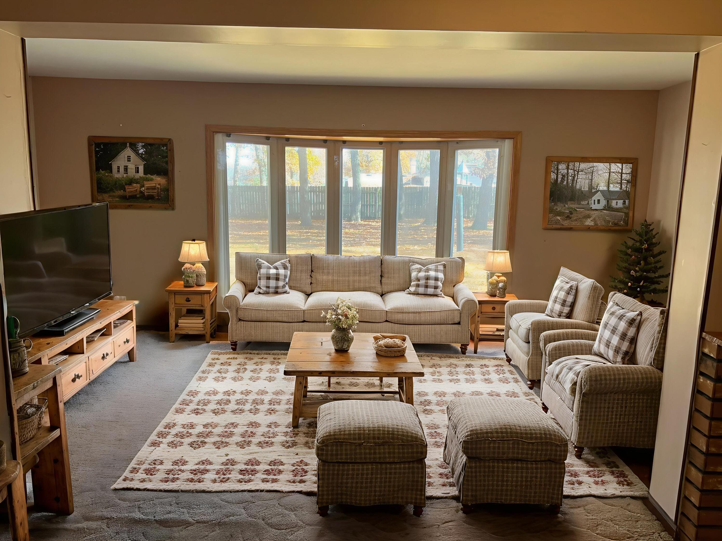 12243 Duttlinger Lane Wheatfield, IN 46392 - Photo 14 of 27 a living room with furniture and a flat screen tv