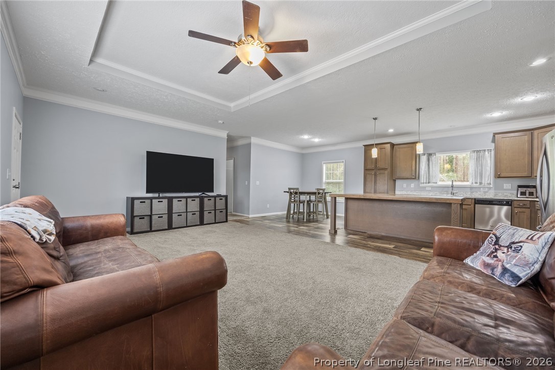 2252 Old Stage Road South Erwin, NC 28339 - Photo 13 of 47 a living room with furniture and a flat screen tv