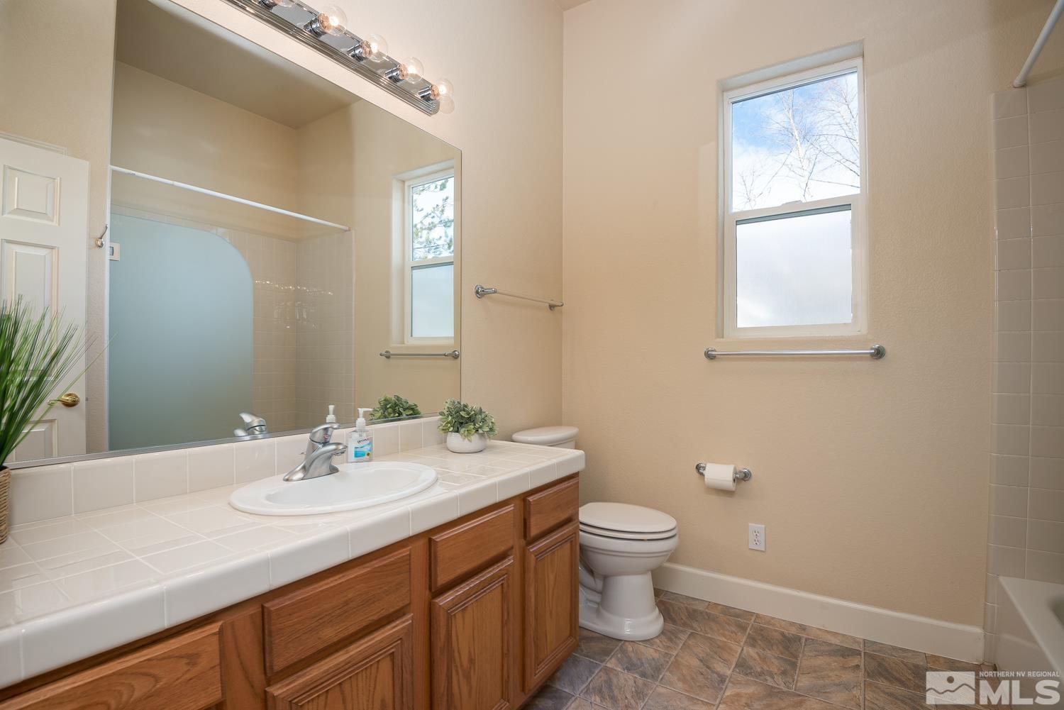 2647 Skyline Drive Minden, NV 89423 - Photo 18 of 39 a bathroom with a sink and a mirror