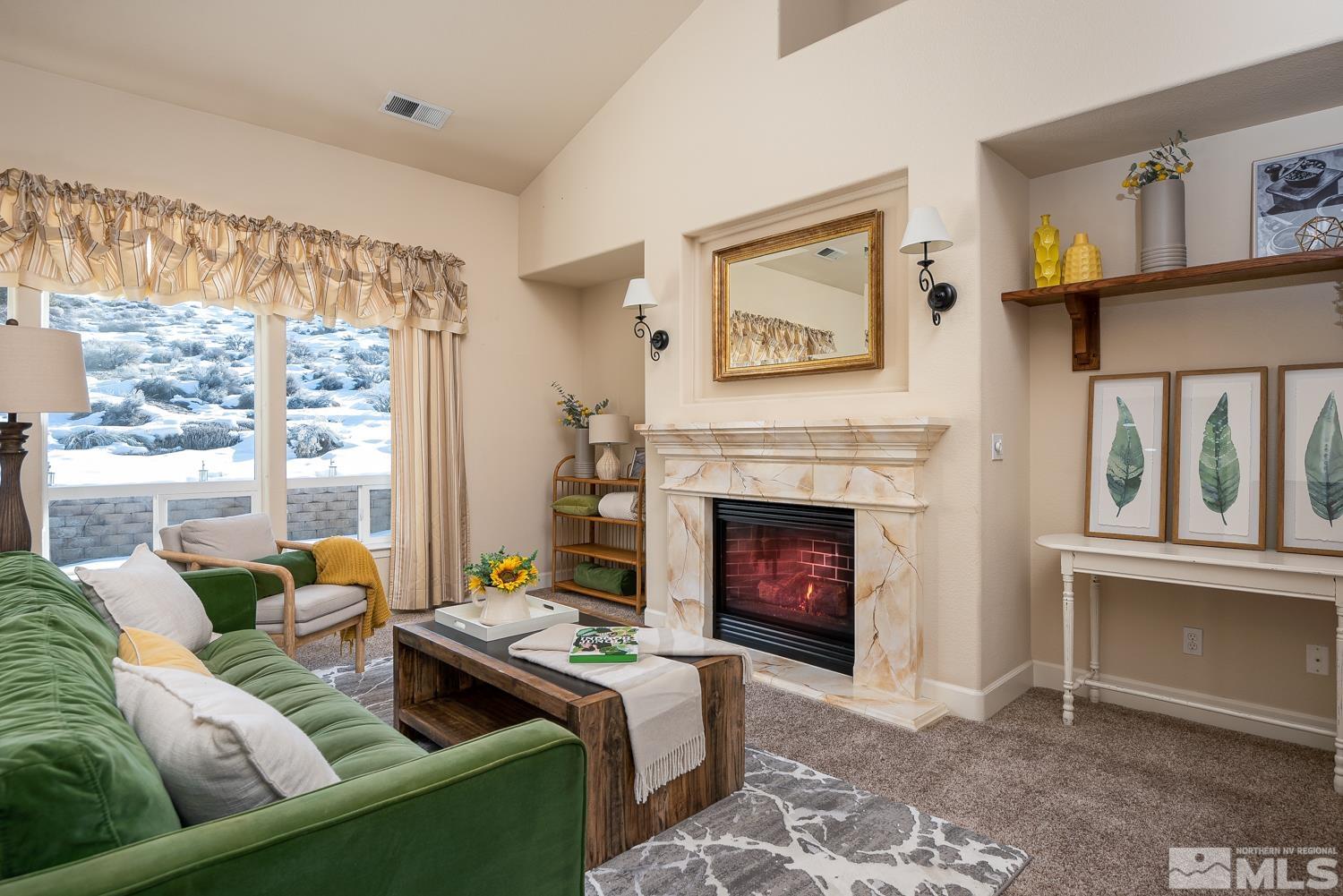 2647 Skyline Drive Minden, NV 89423 - Photo 4 of 39 a living room with furniture and a fireplace