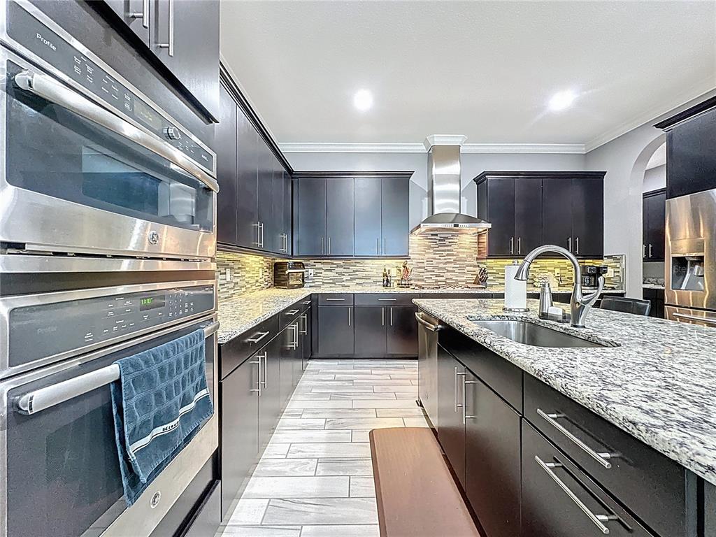 107 Balmy Coast Road Groveland, FL 34736 - Photo 27 of 97 a kitchen with granite countertop stainless steel appliances and sink