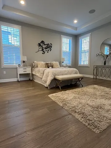 an empty room with a workbench