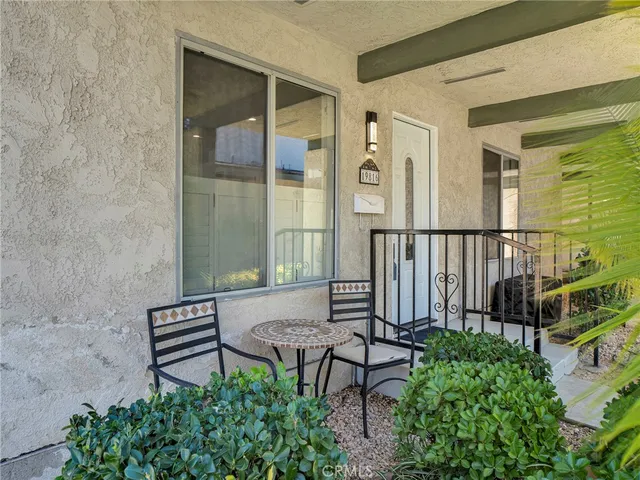 a view of a bench in balcony