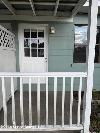 a view of a balcony