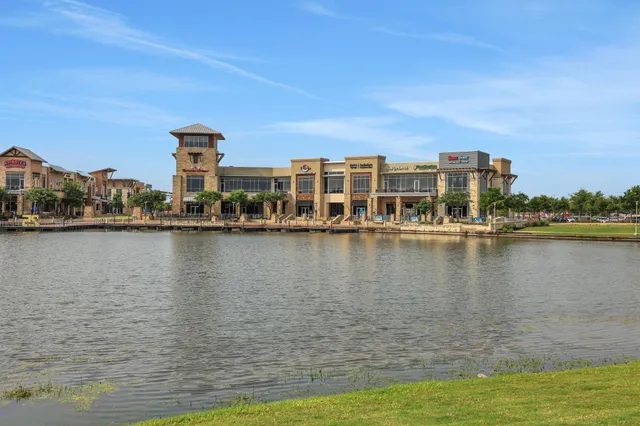 a view of a ocean with building