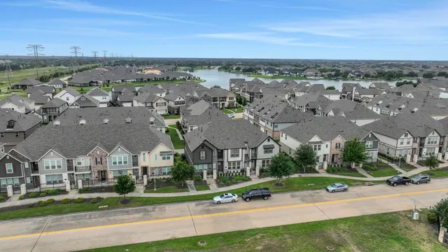 an aerial view of multiple house