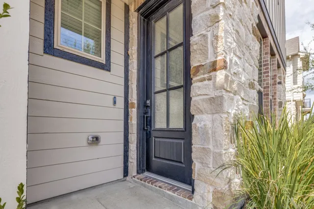 a view of a door of the house