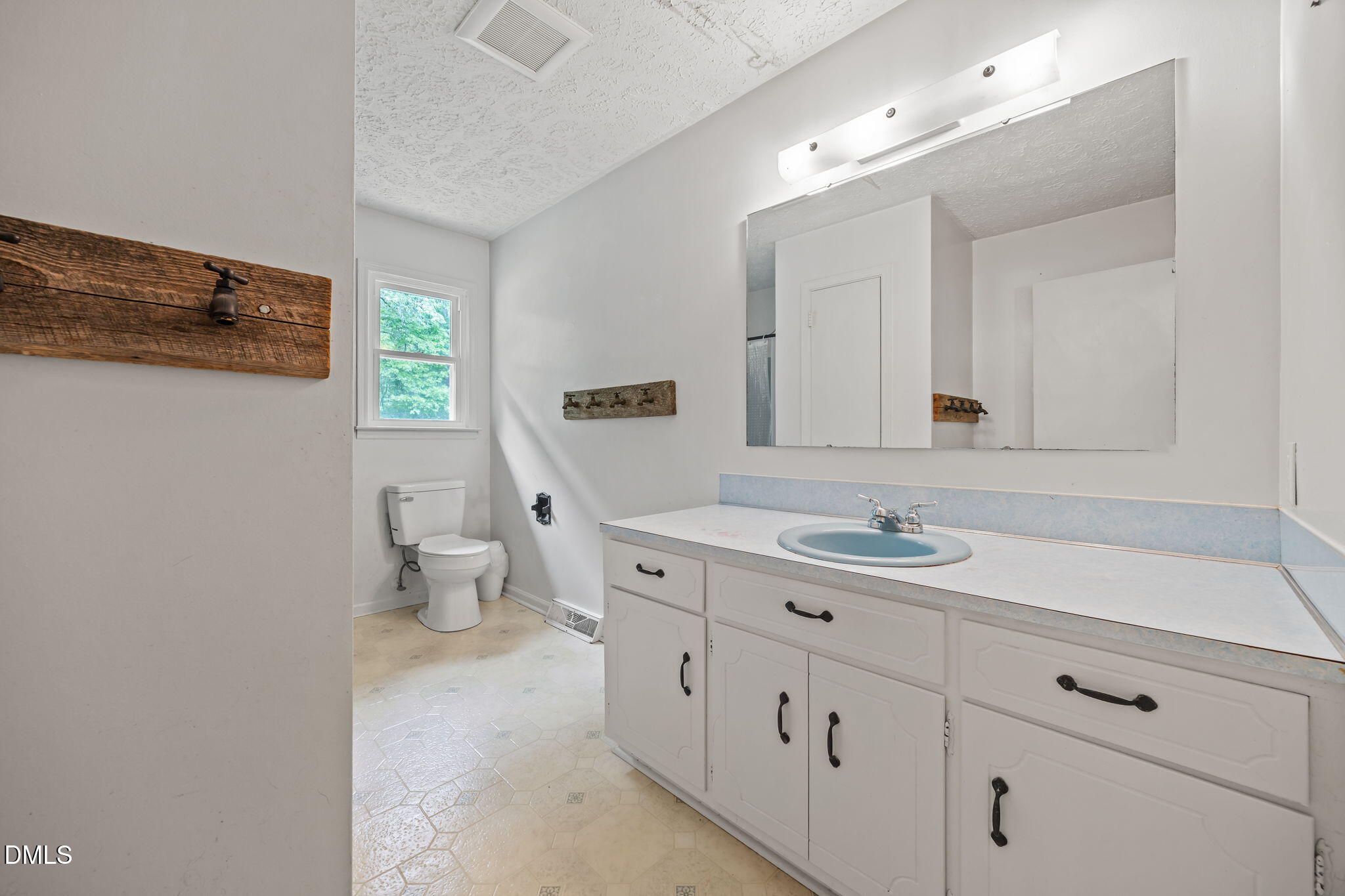 786 Dick Holeman Road Timberlake, NC 27583 - Photo 29 of 44 a spacious bathroom with a double vanity sink toilet and a mirror