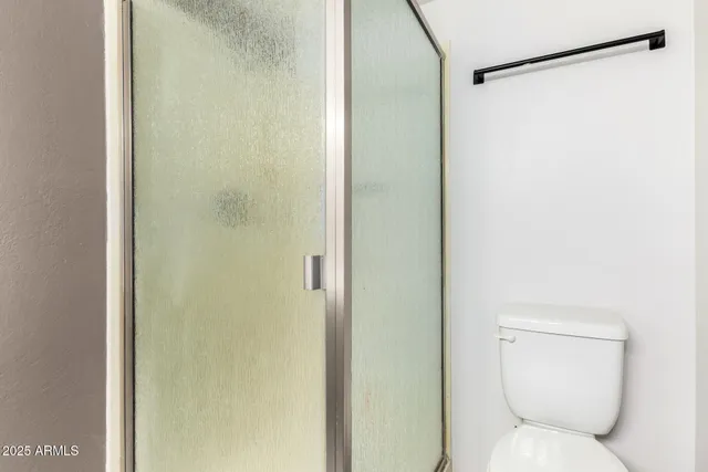 a close view of a bathroom