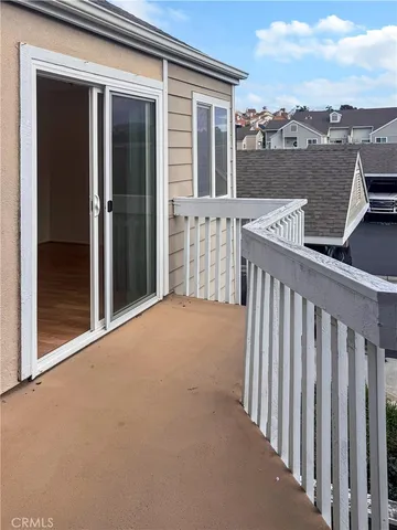 a view of a balcony with city view