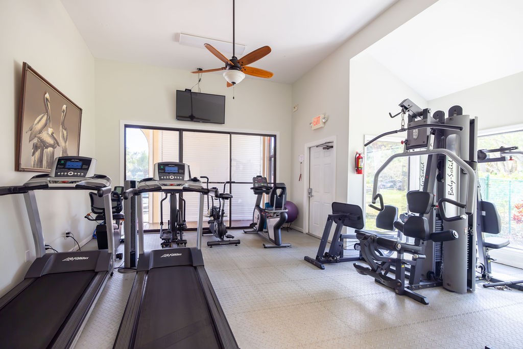 5740 Marina Drive, Unit 2 Sebastian, FL 32958 - Photo 21 of 24 a view of a room with gym equipment