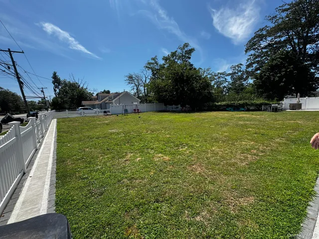 a view of a television with a yard