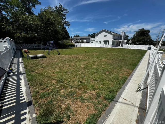 a view of a television with a yard