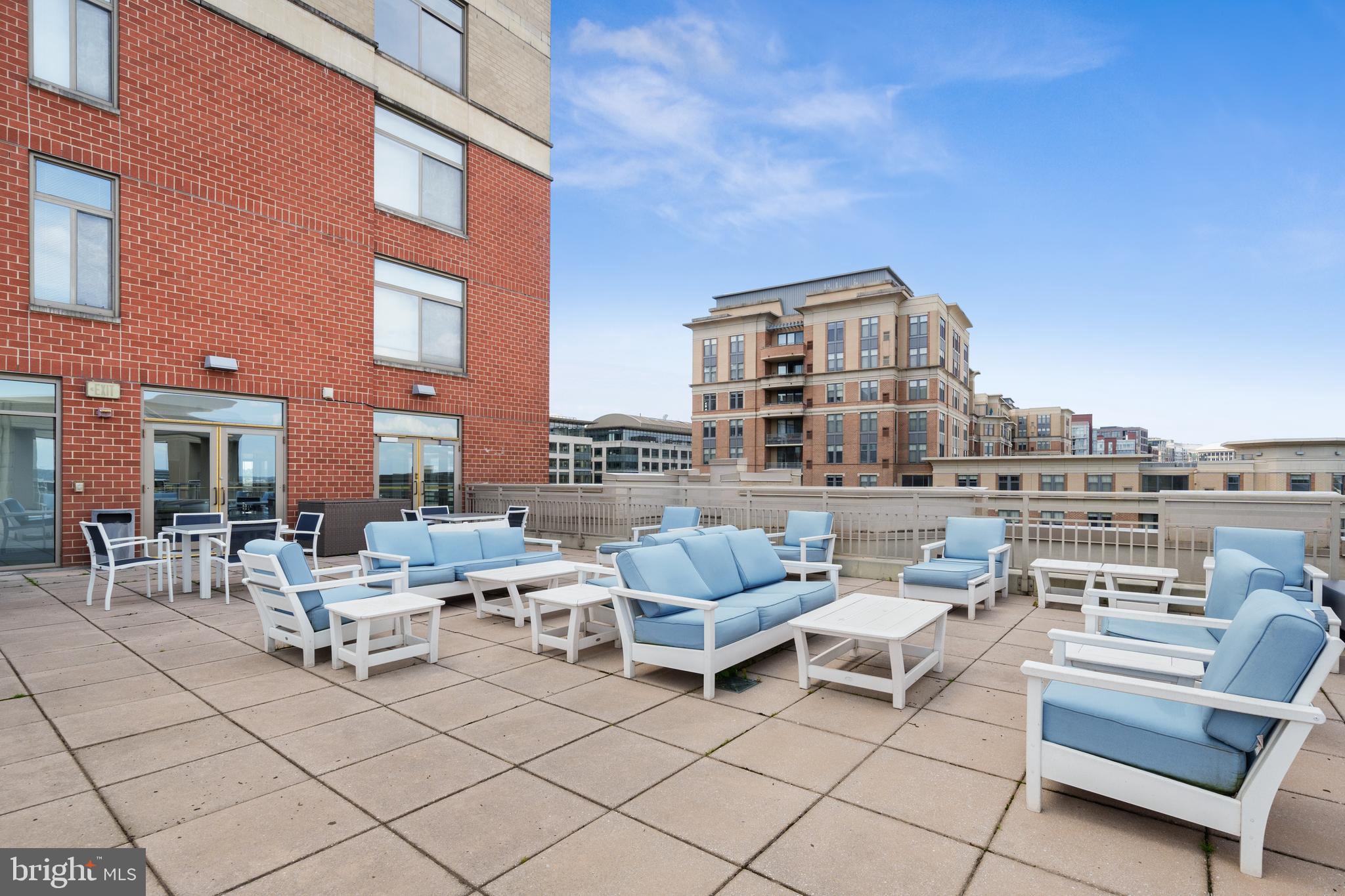 3600 South Glebe Road, Unit 215W Arlington, VA 22202 - Photo 21 of 33 a view of roof deck with couches and potted plants