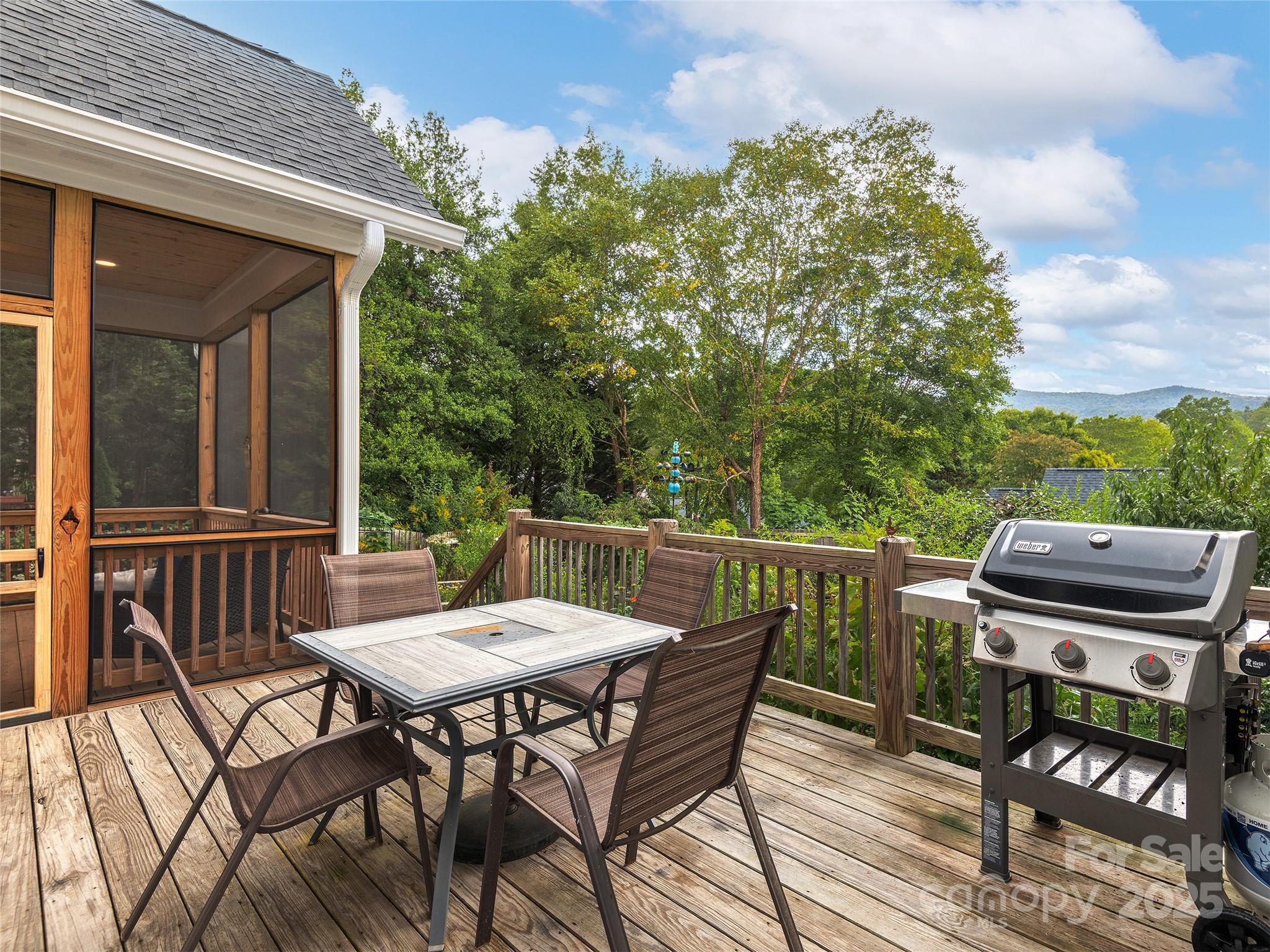 108 Enthoffer Road Black Mountain, NC 28711 - Photo 25 of 31 a view of a dinning table and chairs in the balcony